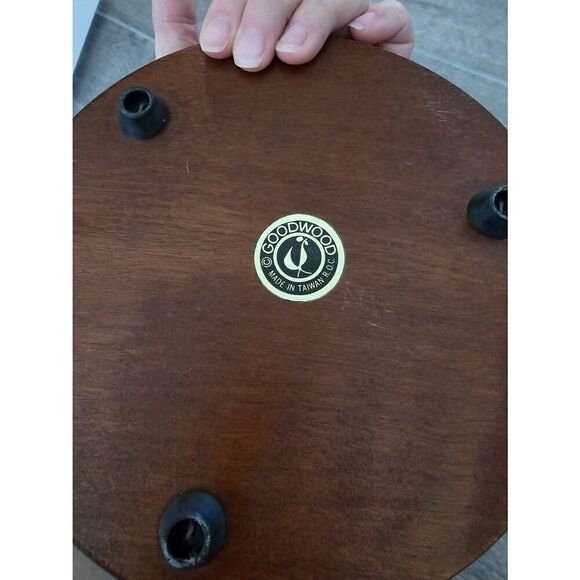 Mid-Century Modern Good‎ Wood Teak and Glass Dome Display Case Cloche - Picture 7 of 9